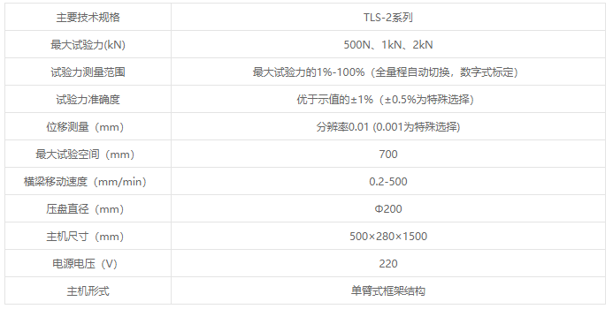 TLS-2系列液晶數(shù)顯彈簧拉壓試驗(yàn)機(jī)